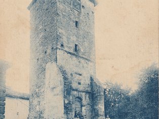 Carte postale de la Tour de l’Horloge, expédition le 7-04-1922 Carte postale de la tour de Molières