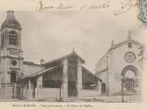 Carte postale de la Place de l’Église, expédition le 13-10-1905
