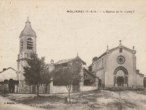 Carte postale de la Place de l’Église paroissiale de la Nativité de Notre-Dame, expédition le 07-10-1918