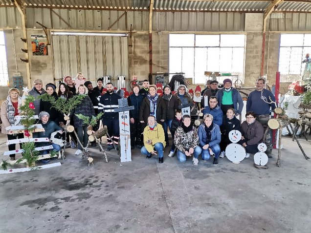 photo de groupe à noël