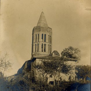 Église de Saint-Amans, avant 1920 (c) AD082_6fi4 Photo d'une église
