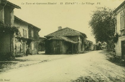 Espanel, Rue Principale, 1925 carte postale d'espanel, Rue Principale, 1925