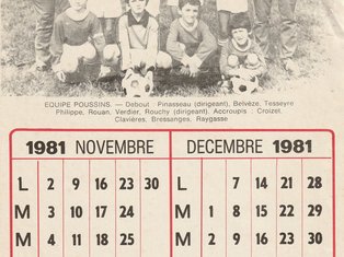 équipe de poussins de 1981 photo de l'équipe de poussins de 1981