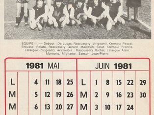 équipe de foot 1981 photo d'une équipe de foot